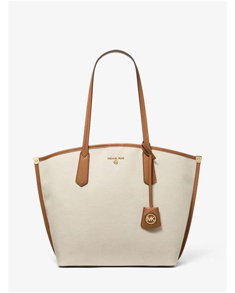 jane tote michael kors|Jane Large Canvas Tote Bag .